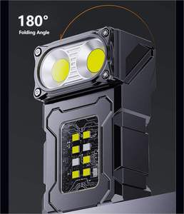 Лидер продаж, портативный колпачок для работы с поворотом на 180 градусов, красный, синий, предупреждающий Usb, перезаряжаемый, Abs, светодиодные фонари, тактический фонарик - Product Image 5