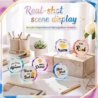 18 Plaques de reconnaissance en acrylique pour employés, décorations de bureau transparentes pour la reconnaissance du personnel, cadeaux de remerciement pour les équipes de bureau