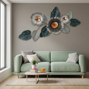 Leaf Design Iron Metal <b>Wall</b> Art Panel Superb Outdoor Home Decorative Hanging for Interior Use - Product Image 4