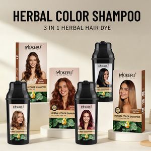 MOKERU Shampoo Colorante Naturale Permanente Senza Ammoniaca, Copre Rapidamente i <span class=keywords><strong>Capelli</strong></span> Grigi a Casa, Senza Macchie, Shampoo Colorante alle Erbe - Product Image 4