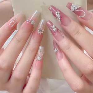 5A Zircon diamant forme perceuse ornement 3D <span class=keywords><strong>en</strong></span> forme d'<span class=keywords><strong>ongle</strong></span> grand <span class=keywords><strong>verre</strong></span> moyen 100 Pack pour Nail Art ornementation ongles strass - Product Image 4