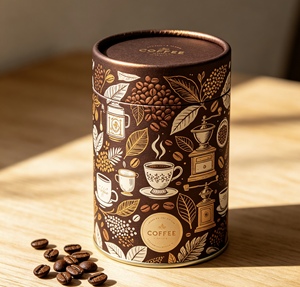 Tubo de Papel Reciclable y Ecológico con Logotipo Personalizado, Estampado en Caliente e Impresión UV para Envasado de Café y Té - Product Image 2