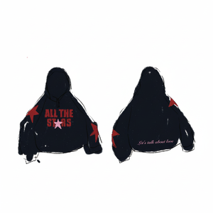 เสื้อฮู้ดโอเวอร์ไซส์ของผู้ชายสำหรับฤดูหนาวพิมพ์ลายพัฟและปักลายด้วยเทคนิคการย้อมธรรมดา - Product Image 1