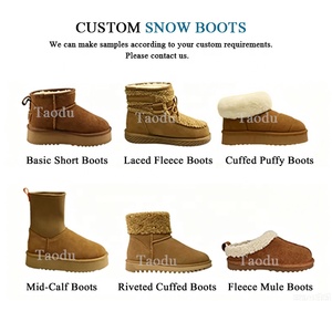 Bottes d'hiver tendance sur mesure, nouveau design, hauteur genou, dessus en fausse <span class=keywords><strong>fourrure</strong></span>, pour hommes et femmes, bottes de neige d'extérieur - Product Image 4