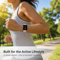 Montre connectée 1,96 pouce AMOLED avec moniteur de fréquence cardiaque et de sommeil, charge sans fil pour hommes et femmes, idéale pour la gym, la course à pied et la randonnée