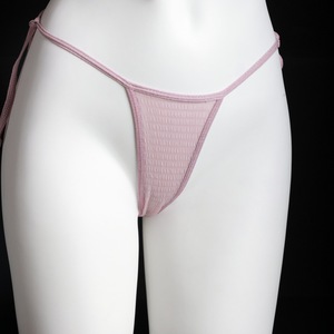 Ensemble de lingerie sexy 3 pièces en jersey de polyester violet clair, costume féminin, type fille mignonne, tentation - Product Image 2
