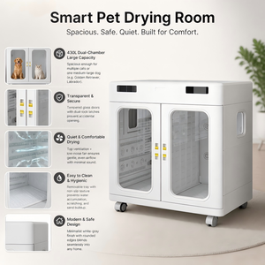 Séchoir automatique pour animaux de compagnie 430L, petite <span class=keywords><strong>taille</strong></span>, pliable, faible bruit, contrôle intelligent pour usage domestique, chats et petits chiens, séchage sécurisé - Product Image 2