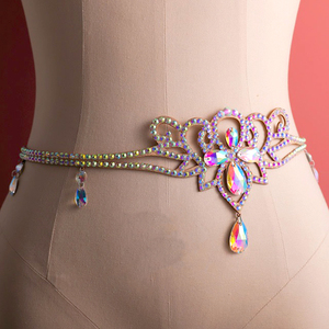 SC049 Festival Carnaval Costumes Accessoires <span class=keywords><strong>Samba</strong></span> Danse Du Ventre Cristal Bijoux Brillant Strass Gland Pendentif Taille Chaîne - Product Image 1