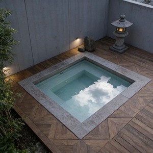 Piscina cuadrada de fibra de vidrio para patio trasero con azulejos de mosaico para SPA de lujo en el hogar, piscina infantil con estructura. - Product Image 3