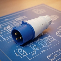 Prise industrielle étanche Nuoqiya 3 pôles 32A - Connecteur électrique robuste IP44 pour applications industrielles