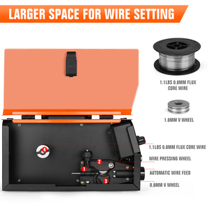 Máquina de Soldadura Inversora Profesional 2 en 1 MIG200 de 220V para Chapa Delgada, Sin Gas y con Función ARC MMA - Product Image 6