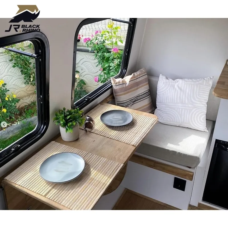 Korea Off-Road Travel Trailer Camping Caravan RV Camper for Adventures