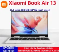 Nouvel ordinateur portable Xiaomi Book Air 13 2022, Intel I7-1250U/ I5-1230U, 16 Go de RAM, 512 Go de SSD, écran OLED tactile 13,3 pouces 2,8K, 360 degrés, Mi Notebook