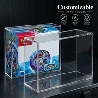 Boîte de présentation en acrylique transparent UV personnalisée avec couvercle magnétique pour collection de cartes PTCG Journey Together