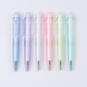 Transparent Mini Cute Macaron Press Portable Pocket Gel <b>Pen</b> 0.5Mm Black Ink Short Customizable Logo - Product Image 1