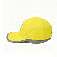 Casquette de baseball unisexe de haute qualité, personnalisée, jaune, à 6 panneaux, structurée, avec logo imprimé en sérigraphie, style sportif vintage streetwear