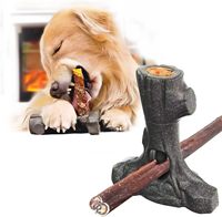 Support pour bâtonnets à mâcher et jouet congelé 2-en-1 pour grands chiens agressifs – Jouet à mâcher durable pour chien qui réduit l'anxiété et prévient l'étouffement