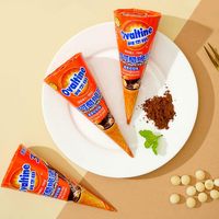 Cornet de crème glacée au chocolat au cacao Crunch, collation idéale en vrac pour les boîtes à lunch à l'école et au bureau, 76g