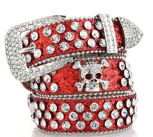 Ecowalson ремень из искусственной кожи с заклепками и стразами - Product Image 4