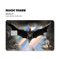 Autocollant de peau personnalisé brillant Magic Shark OEM, sans danger pour la peau, pour les cartes de crédit Master Visa
