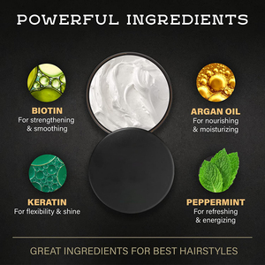 Pommade capillaire bio à l'huile d'olive sous marque distributeur – Cire coiffante à tenue moyenne pour <span class=keywords><strong>cheveux</strong></span> frisés et bouclés unisexes, nourrissante et pour extensions - Product Image 3