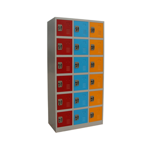 Casier en acier à 18 portes, armoire de rangement personnelle pour le bureau, casier en fer pour le personnel et les vêtements des travailleurs, casier métallique, vestiaire - Product Image 4