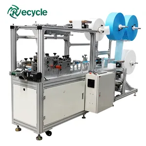 Hoge Snelheid Elastische Masker Making Machine 3-Ply Platte Wegwerp Gezichtsmasker Making Machine