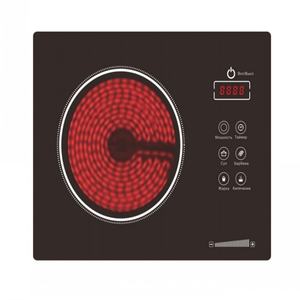 Placa de Cocción Eléctrica de Cerámica, Tipo Mesa, Vitrocerámica Negra con Control Táctil, Temporizador - Product Image 4