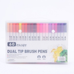 Super Brand 120 colores Fineliners Art Markers Dual Tip Brush Pen para adultos y niños para venta al por mayor - Product Image 2