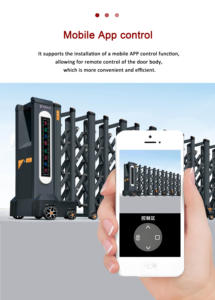 Puerta Retráctil Automática de Aleación de Aluminio Telescópica Eléctrica Tipo Acordeón ZIYU, Resistente a la Corrosión, Ecológica y a Prueba de Roedores - Product Image 4