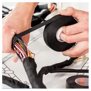 High Temp Heat Resistant Fabric Tape Electric Bicycle 4 Rolls Cloth Tape Wire Electrical Wiring Harness