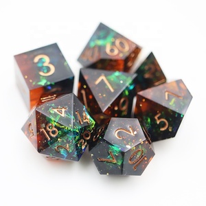 16mm Polyhedral Custom RPG DnD Resin Dice With Sharp Edges For Dnd Players - Product Image 1