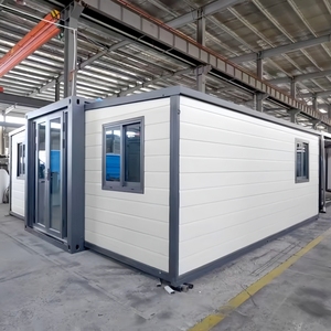 Maison modulaire extensible personnalisée de 20 <span class=keywords><strong>pieds</strong></span>, villa préfabriquée en conteneur extensible avec équipement sanitaire complet, climatisation et cuisine - Product Image 1