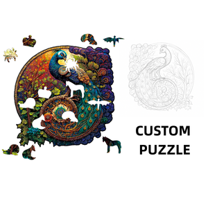 ตัวต่อไม้4มม. A5แพ็คได้ตามต้องการ3D 3D ไม้ปริศนาทำด้วยมือสำหรับนักสะสม - Product Image 4