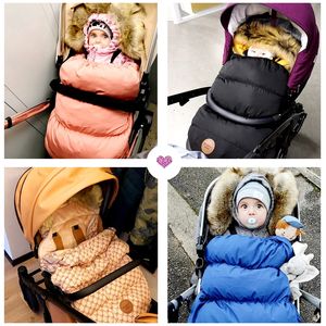 Hochwertige sichere Herbst Winter verdickte Kinder Kinderwagen Schlafsack tragbare warme Knopf - Product Image 5