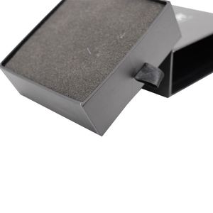 Wholesale Custom Logo <b>Black</b> Rigid Paper Cufflink <b>Box</b> with Velvet Foam Insert Luxury <b>Gift</b> Packaging - Product Image 6