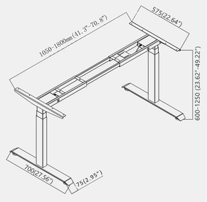 Meja Kerja Elektrik Fast Lift 60mm/s Ergonomis, Dapat Disesuaikan Ketinggiannya dengan Motor Ganda, untuk Rumah, Kantor, dan Perabot Bangunan - Product Image 5