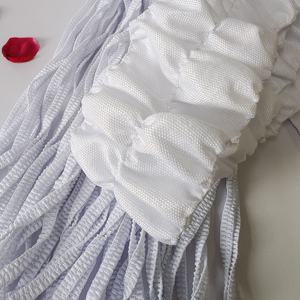 Trois lacets élastiques en caoutchouc Sangle élastique plus fine et large 7mm et 7cm Élastique blanc - Product Image 3
