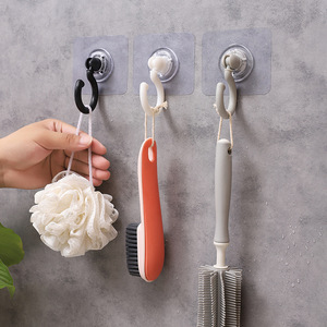 Adhesive Hooks Single Hook White Plastic 1-3kg Load Capacity Ceiling Wall Mount Garage Storage Hook - Product Image 3