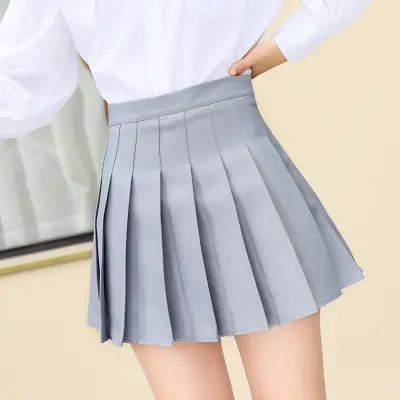 Summer Cute Pleated High Mini A-Line Skirt School Girl Women's Fashion Slim Waist Casual Tennis Short Skirts