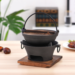 Gang dày đôi tai khô nồi cậu bé Cắm Trại Dã ngoại Sukiyaki lẩu nhỏ lợn sắt than lò sưởi nướng - Product Image 4