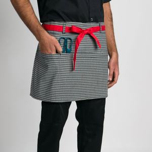 Unisex Logo personalizzato bistrot cameriere/cameriera grembiuli da cucina ristorante Cafe metà grembiule all'ingrosso tela OEM da cucina/cottura - Product Image 4