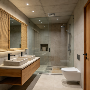 Diseño Arquitectónico y Servicio <span class=keywords><strong>de</strong></span> Paisajismo Personalizados para Casas <span class=keywords><strong>de</strong></span> Varios Pisos con Estilo Fusion del Sudeste Asiático, Villa Moderna con Garaje Adjunto - Product Image 6