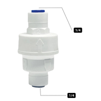 Vanne régulatrice de pression d'eau 1/4'' pour systèmes de filtration RO, ports QC, 60 PSI, conception compacte et puissante, accessoires pour systèmes d'eau
