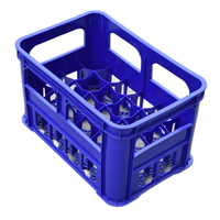 Caisse à bière en plastique HDPE recyclable de bonne qualité en gros, 12, 20, 24, 40 bouteilles, verte, noire, bleue, rouge