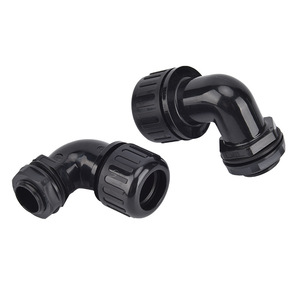 Raccord coudé à 90 degrés en nylon JIAF AD13-42.5, connecteur fileté pour tuyau ondulé, application étanche - Product Image 1