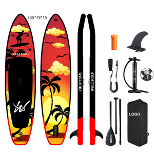 กระดานซัพแบบพองลม Drop Stitch 11' 335 ซม. คุณภาพสูง พร้อมชุดอุปกรณ์ครบชุด สำหรับเล่นเซิร์ฟในทะเลสวยงาม ขนาด 11' 335 ซม. ยี่ห้อ WINDSU - Product Image 1