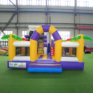 WINSUN <b>Inflatable</b> Tropical Bouncy Castle with Slide PVC Waterproof CE Certified for Kids Party Amusement Park Custom Logo - Product Image 3