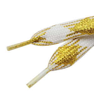 Weiou Lacets plats bicolores <span class=keywords><strong>en</strong></span> fil métallique de conception personnalisée de 50 à 200cm de <span class=keywords><strong>longueur</strong></span> pour les chaussures décontractées Jump-mans 700 <span class=keywords><strong>en</strong></span> polyester durable - Product Image 5