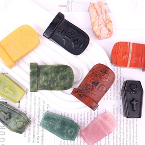 คริสตัลธรรมชาติแกะสลักด้วยมือหลุมฝังศพและงานฝีมือโลงศพสำหรับตกแต่งฮาโลวีน - Product Image 1